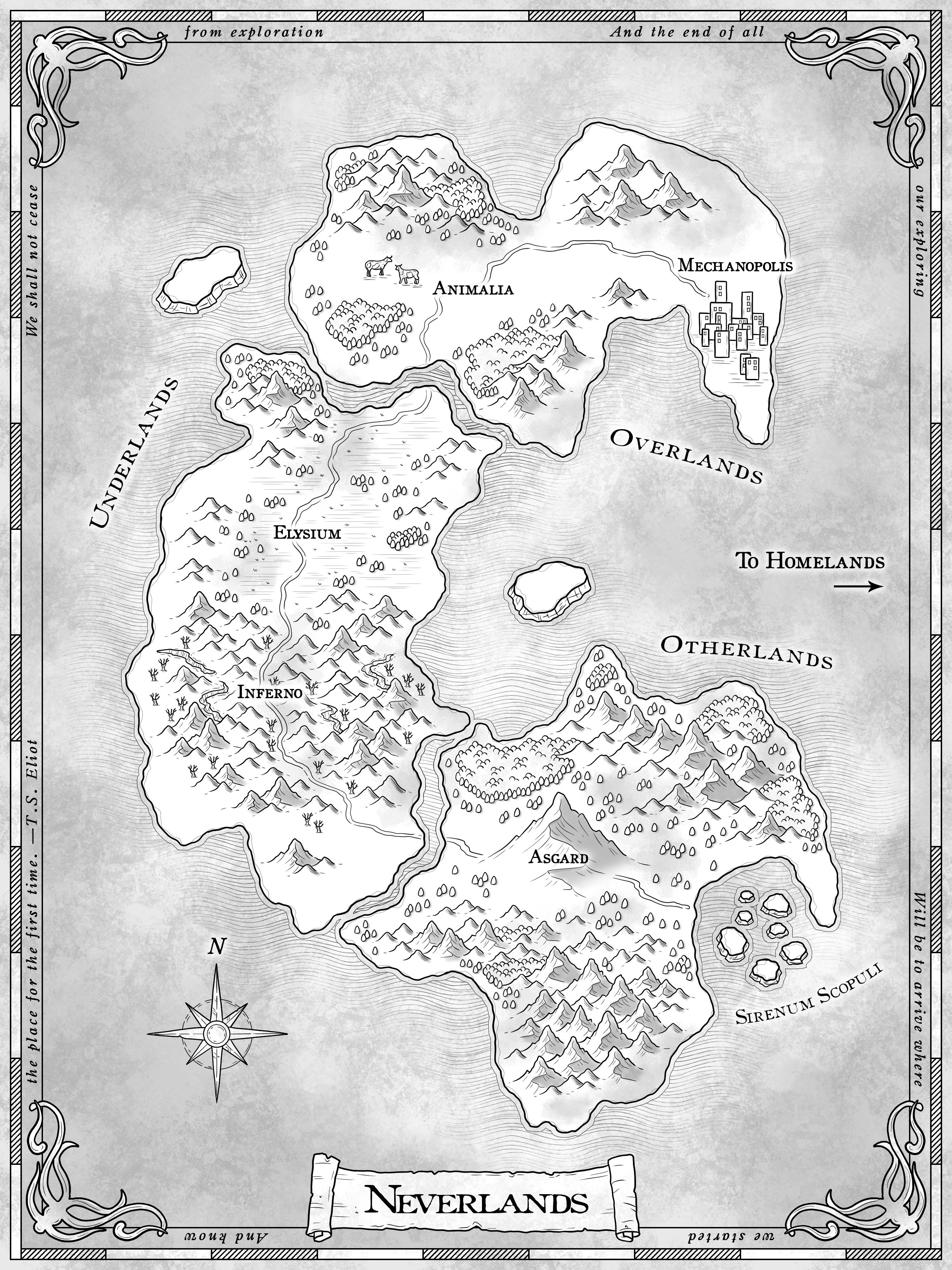 Map of Neverlands by Agustina Elizondo